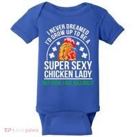 Funny Crazy Chicken Farmer Lady Women Meaningful Gift Baby Bodysuit thumb 0