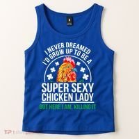 Funny Crazy Chicken Farmer Lady Women Meaningful Gift Tank Top thumb 2