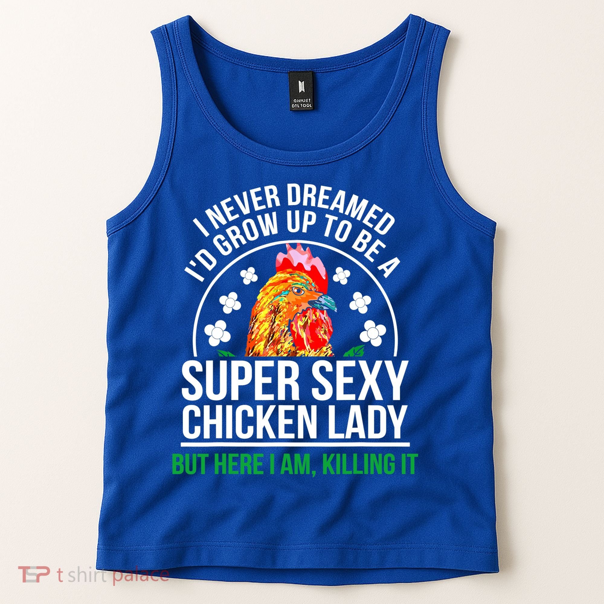 Funny Crazy Chicken Farmer Lady Women Meaningful Gift Tank Top