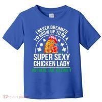 Funny Crazy Chicken Farmer Lady Women Meaningful Gift Toddler T-Shirt thumb 0