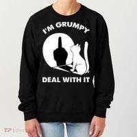 Funny Cat Cat Shadow IM Grumpy Deal With It Women's Sweatshirt thumb 0