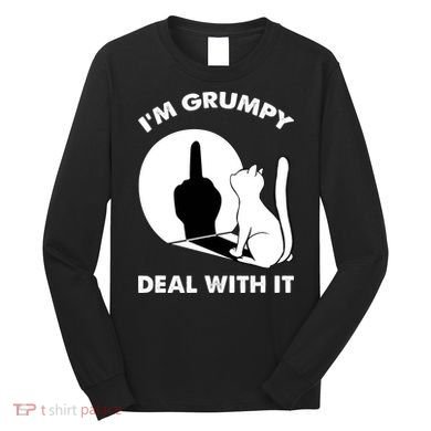 Funny Cat Cat Shadow IM Grumpy Deal With It Long Sleeve Shirt