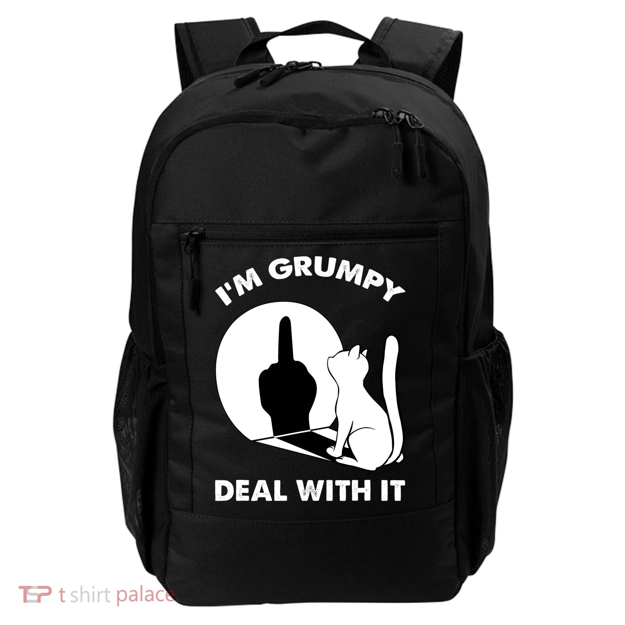 Funny Cat Cat Shadow IM Grumpy Deal With It Backpack