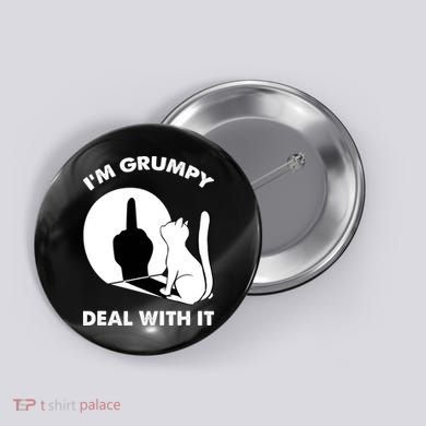 Funny Cat Cat Shadow IM Grumpy Deal With It Button