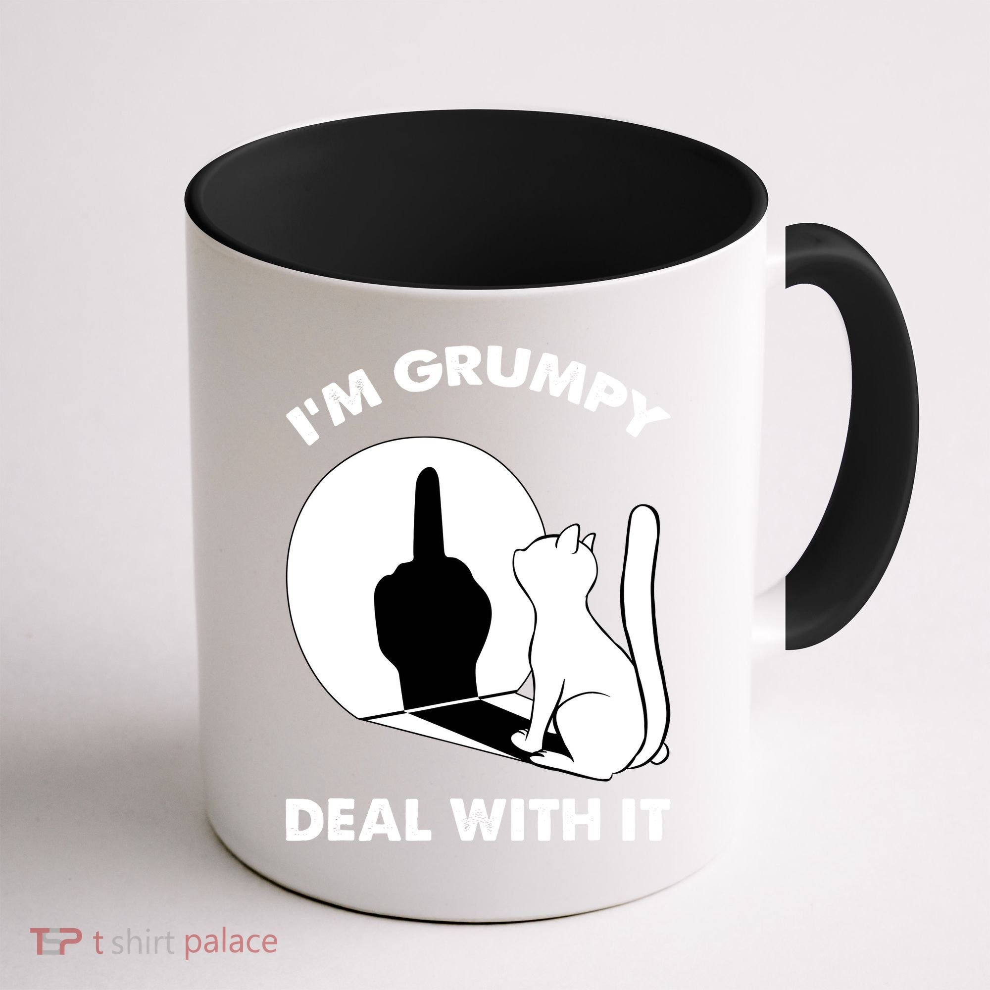 Funny Cat Cat Shadow IM Grumpy Deal With It Coffee Mug