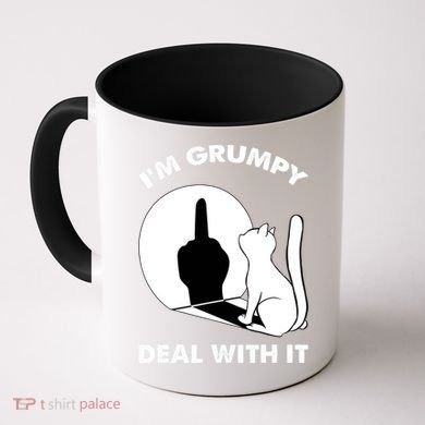 Funny Cat Cat Shadow IM Grumpy Deal With It Coffee Mug