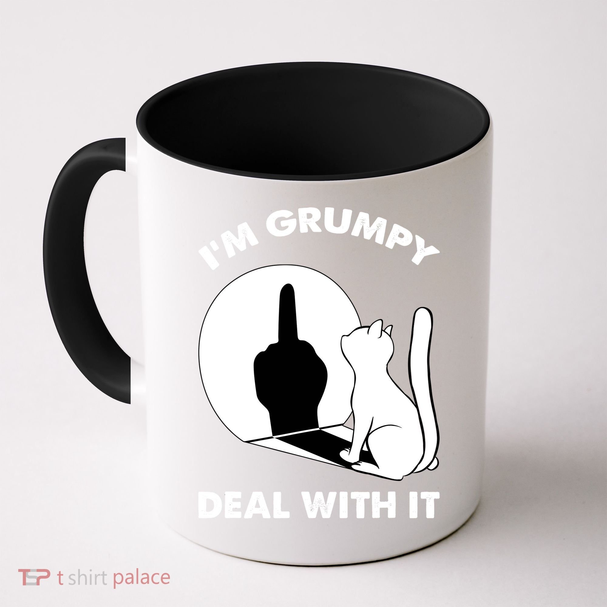 Funny Cat Cat Shadow IM Grumpy Deal With It Coffee Mug