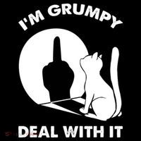 Funny Cat Cat Shadow IM Grumpy Deal With It Coaster thumb 2