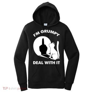 Funny Cat Cat Shadow IM Grumpy Deal With It Women's Hoodie