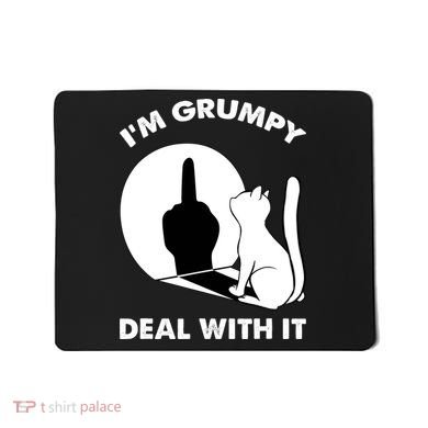 Funny Cat Cat Shadow IM Grumpy Deal With It Mousepad