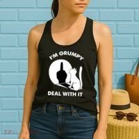 Funny Cat Cat Shadow IM Grumpy Deal With It Women's Tank Top thumb 2