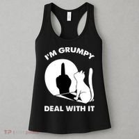 Funny Cat Cat Shadow IM Grumpy Deal With It Women's Tank Top thumb 3