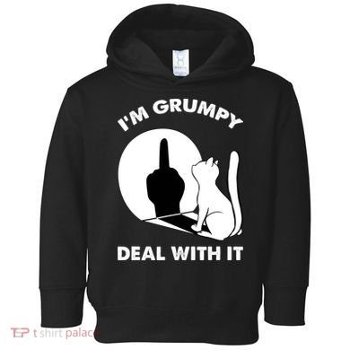 Funny Cat Cat Shadow IM Grumpy Deal With It Toddler Hoodie