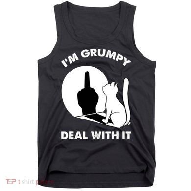 Funny Cat Cat Shadow IM Grumpy Deal With It Tank Top