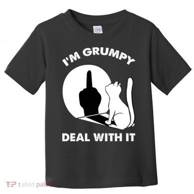 Funny Cat Cat Shadow IM Grumpy Deal With It Toddler T-Shirt