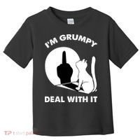 Funny Cat Cat Shadow IM Grumpy Deal With It Toddler T-Shirt thumb 0