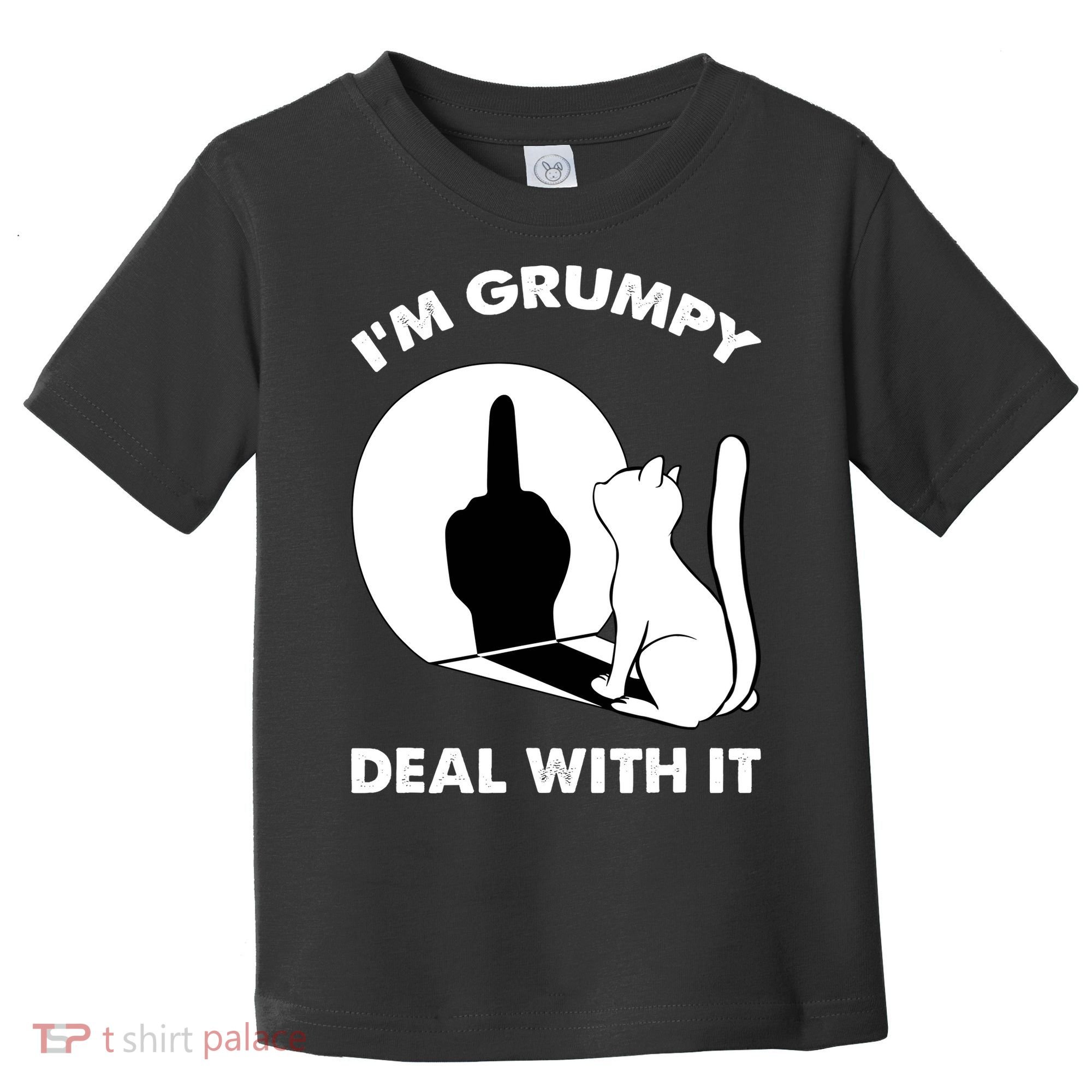 Funny Cat Cat Shadow IM Grumpy Deal With It Toddler T-Shirt