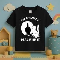 Funny Cat Cat Shadow IM Grumpy Deal With It Toddler T-Shirt thumb 3