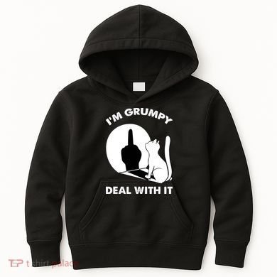 Funny Cat Cat Shadow IM Grumpy Deal With It Kids Hoodie