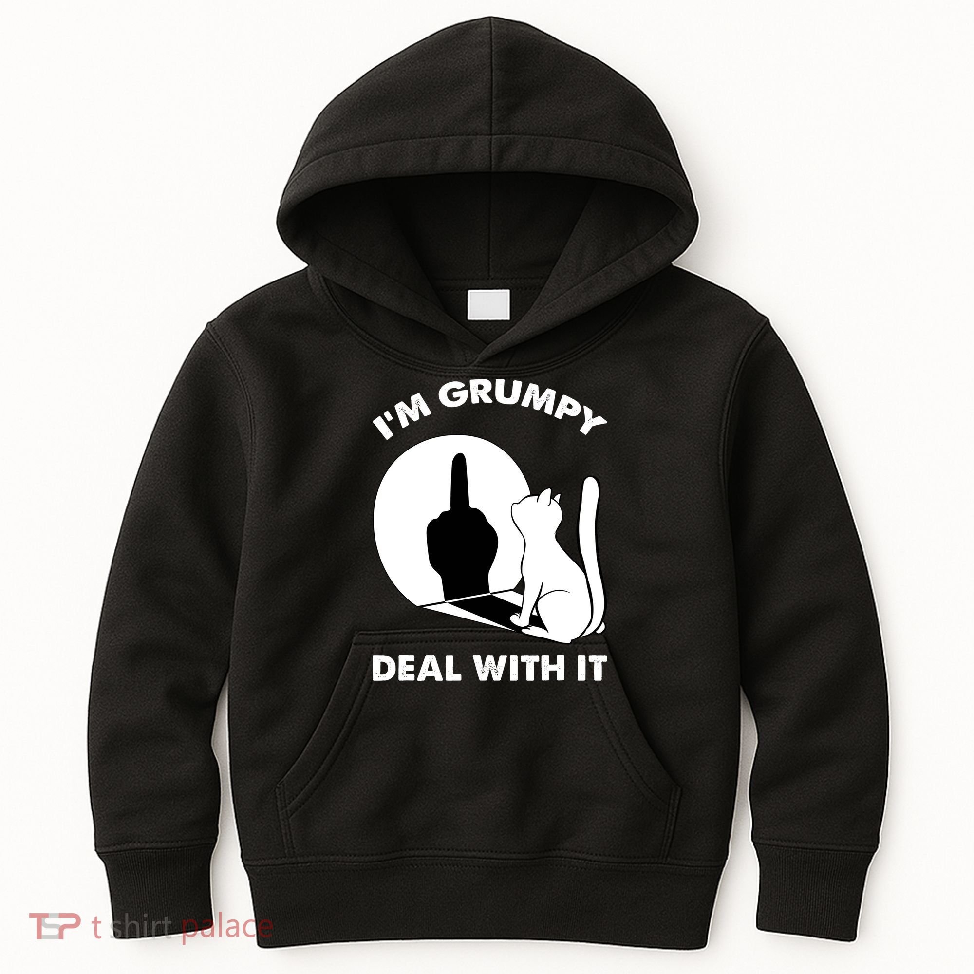 Funny Cat Cat Shadow IM Grumpy Deal With It Kids Hoodie