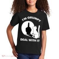 Funny Cat Cat Shadow IM Grumpy Deal With It Kids T-Shirt thumb 2