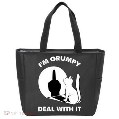 Funny Cat Cat Shadow IM Grumpy Deal With It Tote Bag