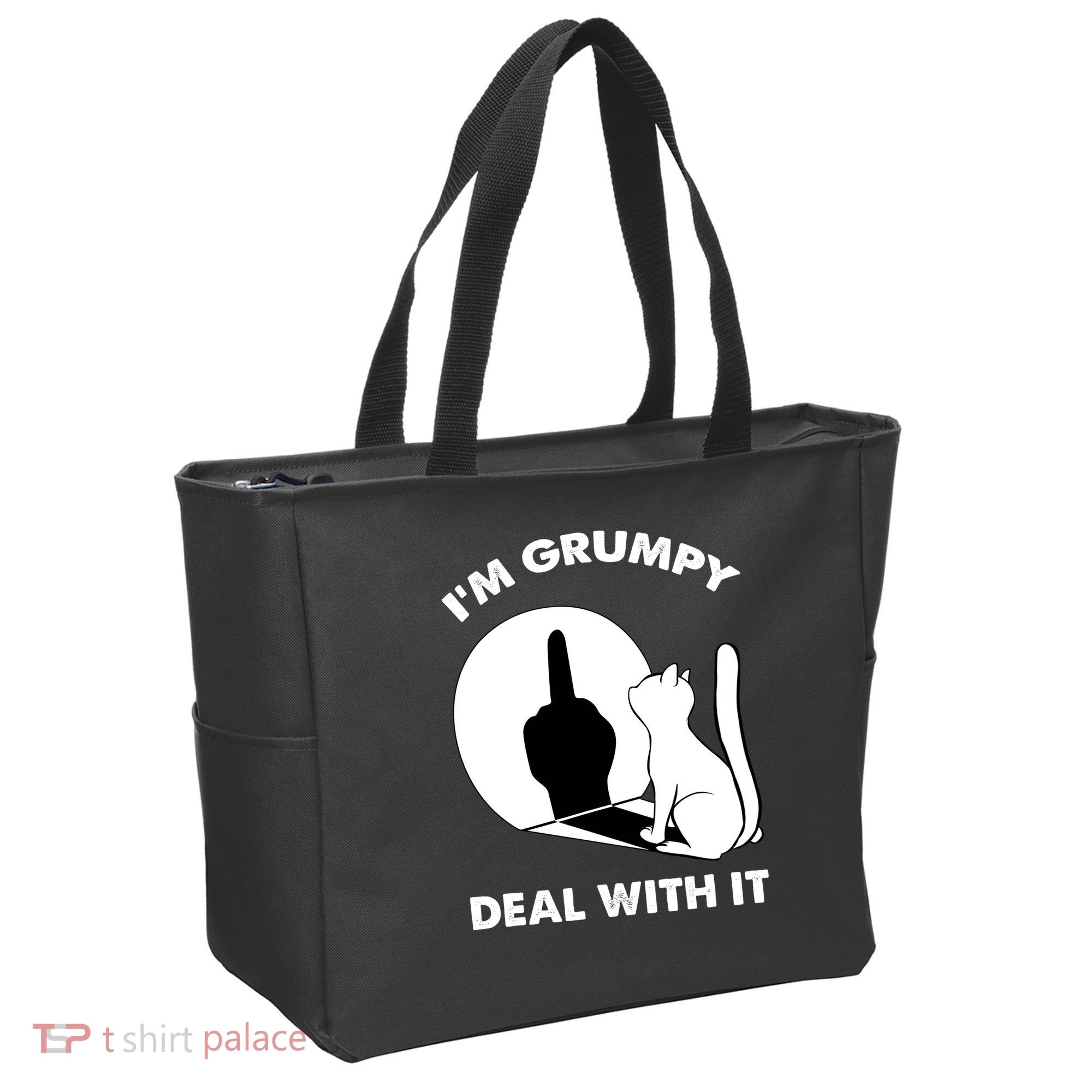 Funny Cat Cat Shadow IM Grumpy Deal With It Tote Bag