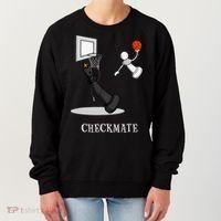 Funny Checkmate Chess Basketball Game Board King Pawn Piece Women's Sweatshirt thumb 0