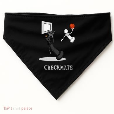 Funny Checkmate Chess Basketball Game Board King Pawn Piece USA-Made Doggie Bandana