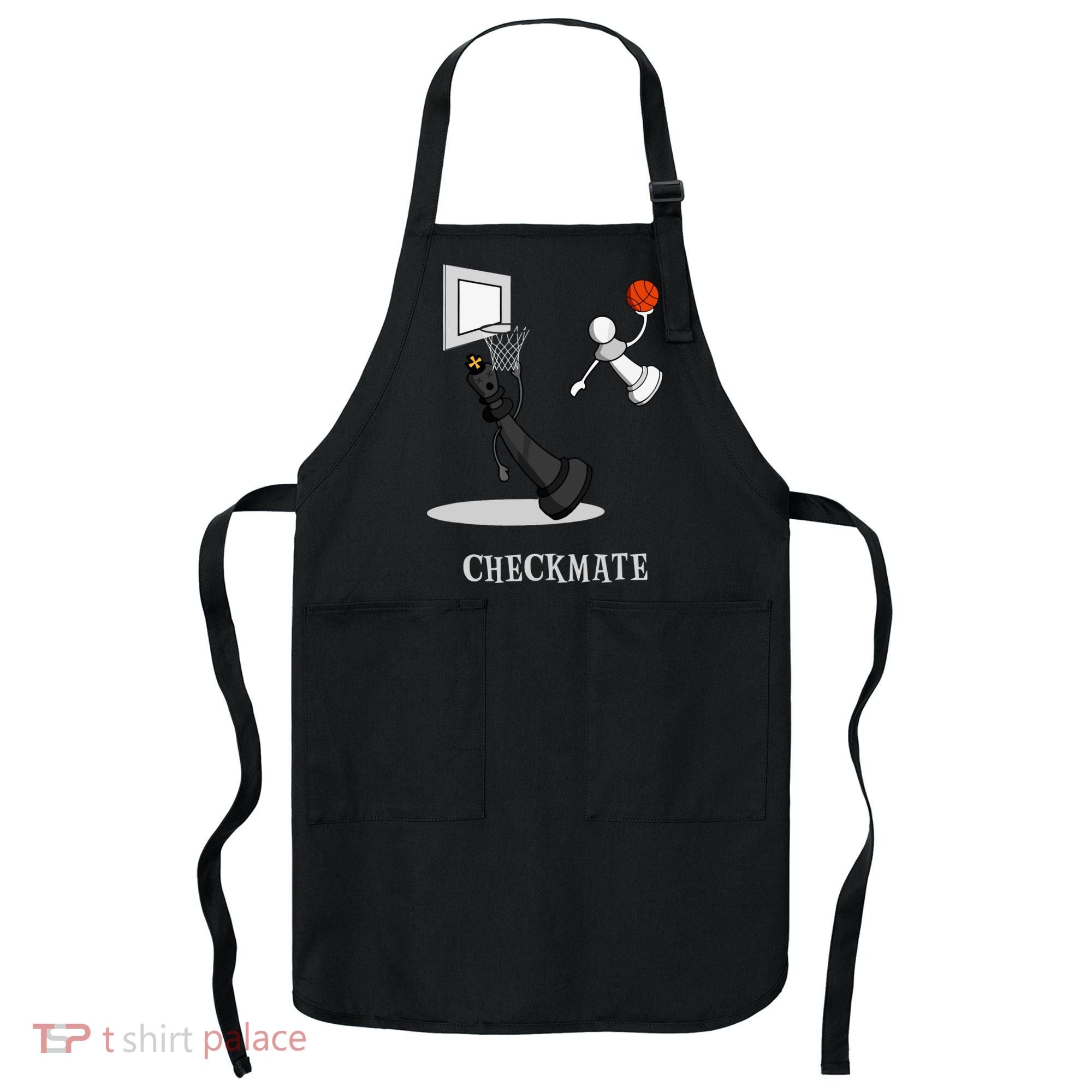 Funny Checkmate Chess Basketball Game Board King Pawn Piece Apron
