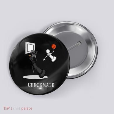 Funny Checkmate Chess Basketball Game Board King Pawn Piece Button