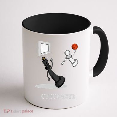 Funny Checkmate Chess Basketball Game Board King Pawn Piece Coffee Mug back