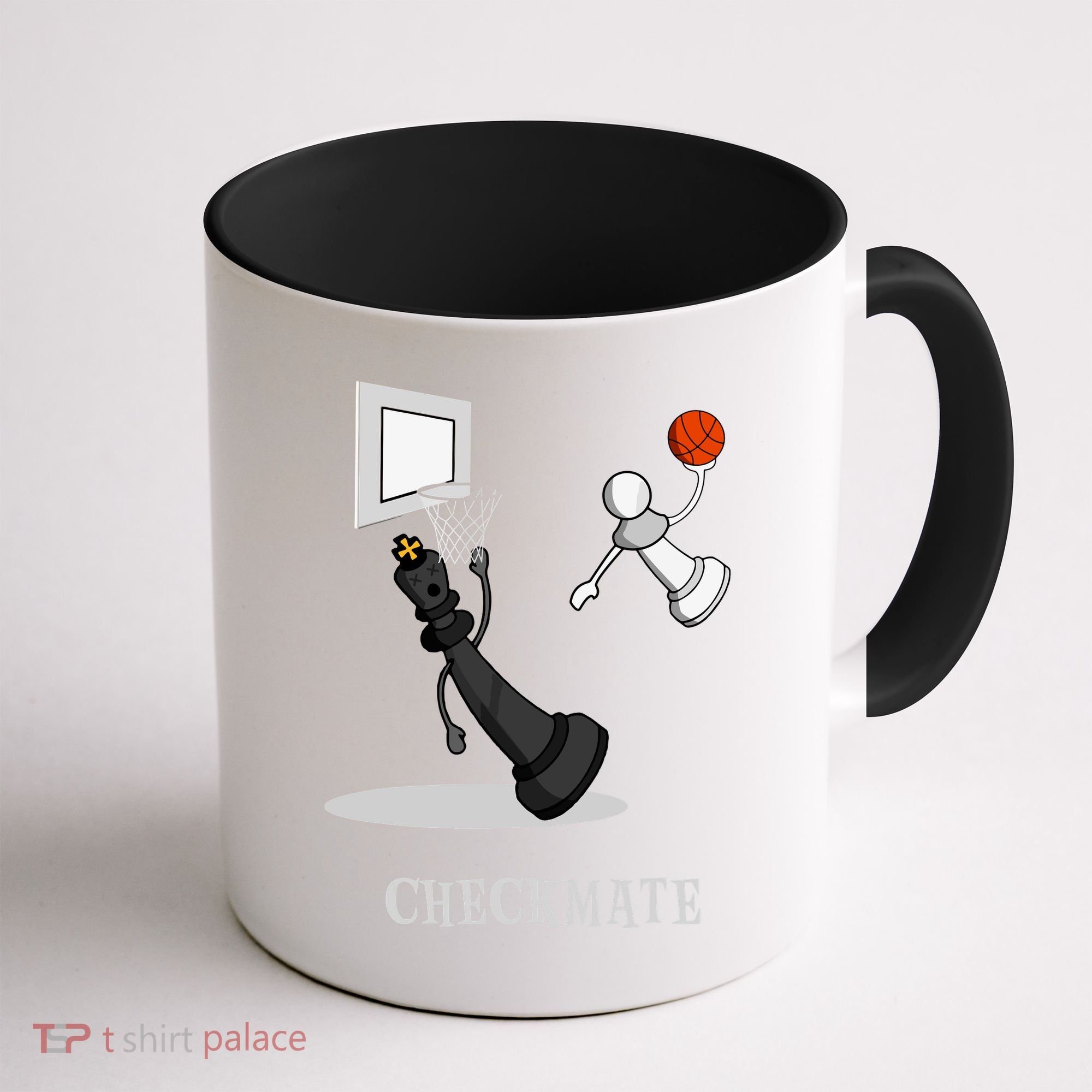 Funny Checkmate Chess Basketball Game Board King Pawn Piece Coffee Mug