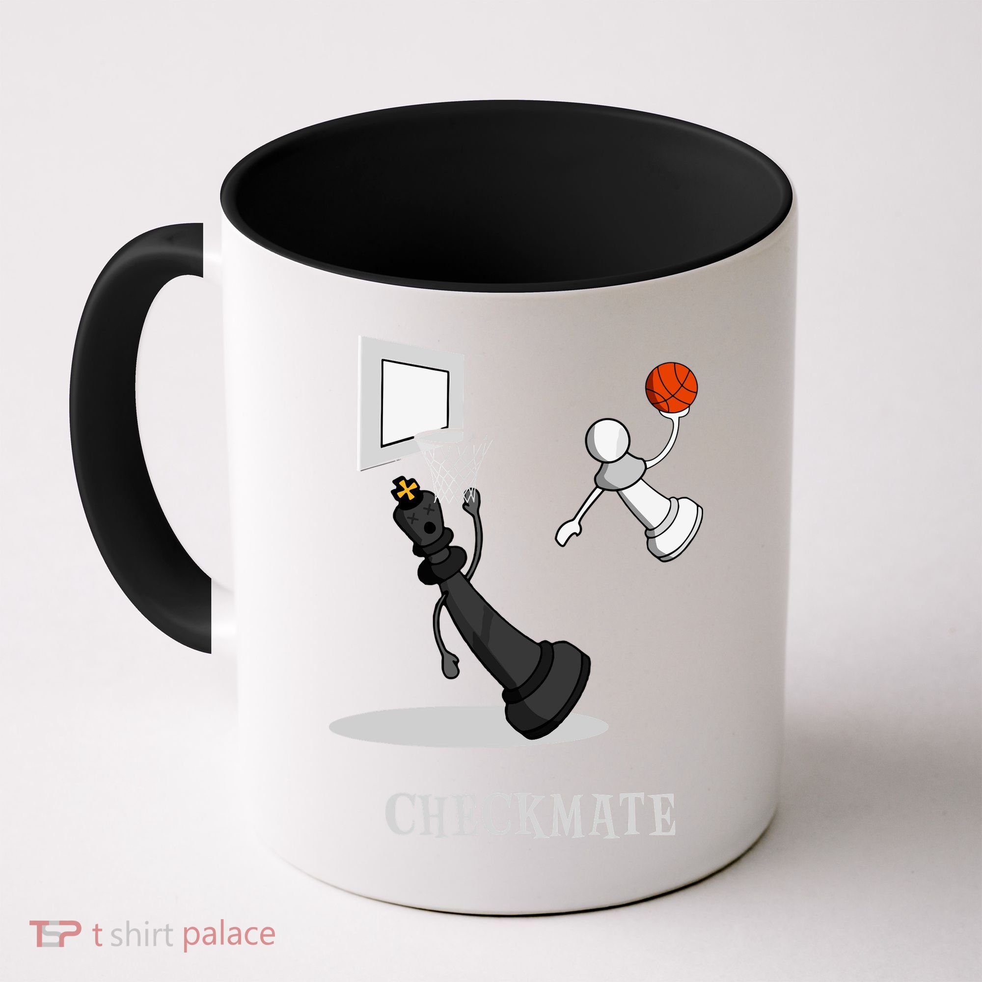 Funny Checkmate Chess Basketball Game Board King Pawn Piece Coffee Mug