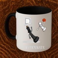 Funny Checkmate Chess Basketball Game Board King Pawn Piece Coffee Mug thumb 2