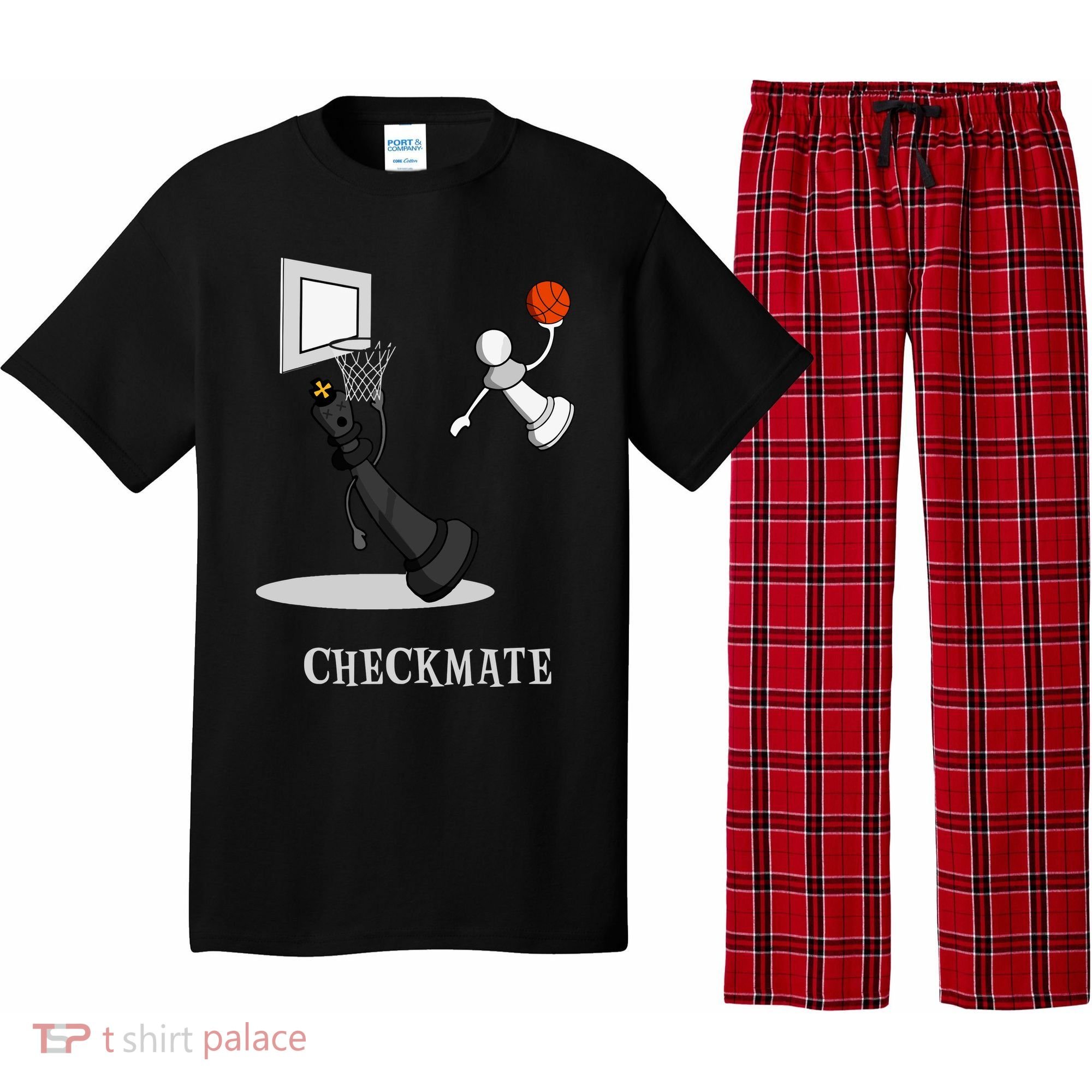Funny Checkmate Chess Basketball Game Board King Pawn Piece Pajama Set