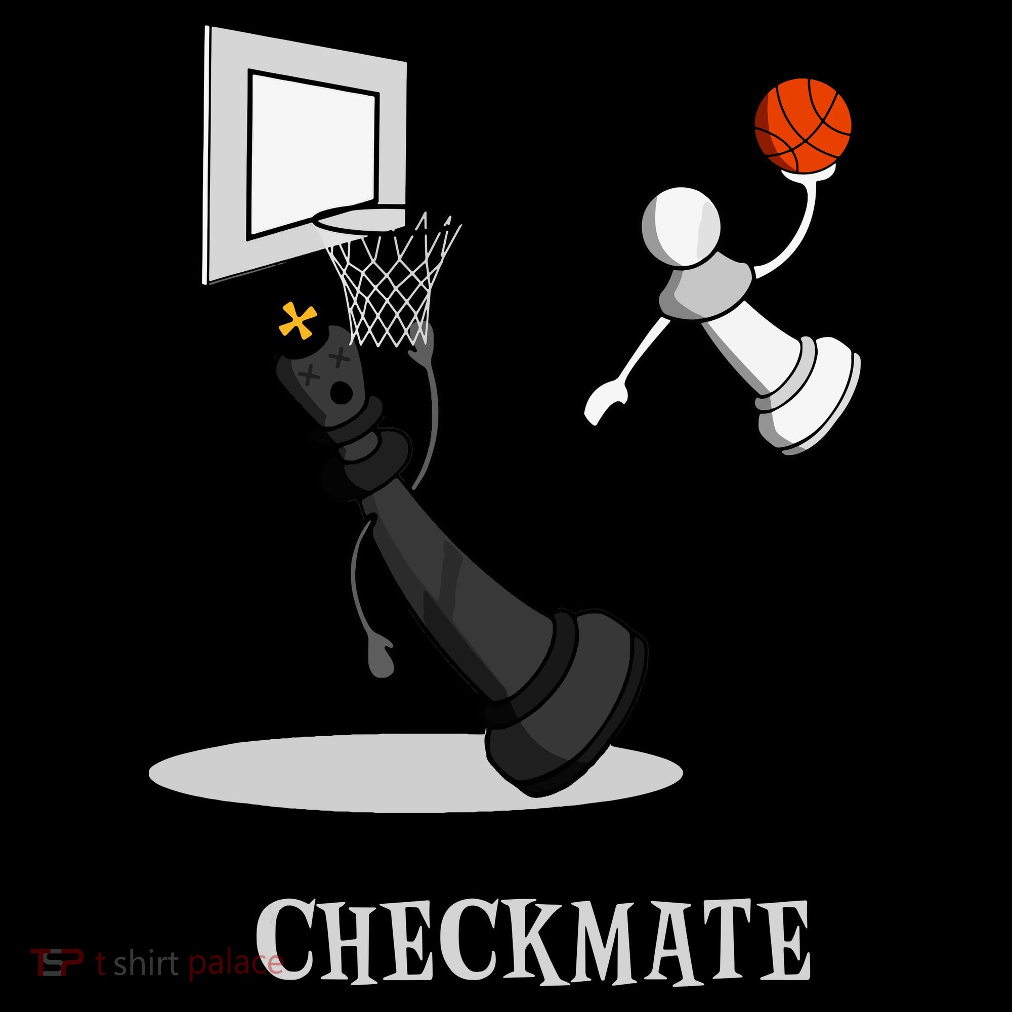 Funny Checkmate Chess Basketball Game Board King Pawn Piece Women's Hoodie