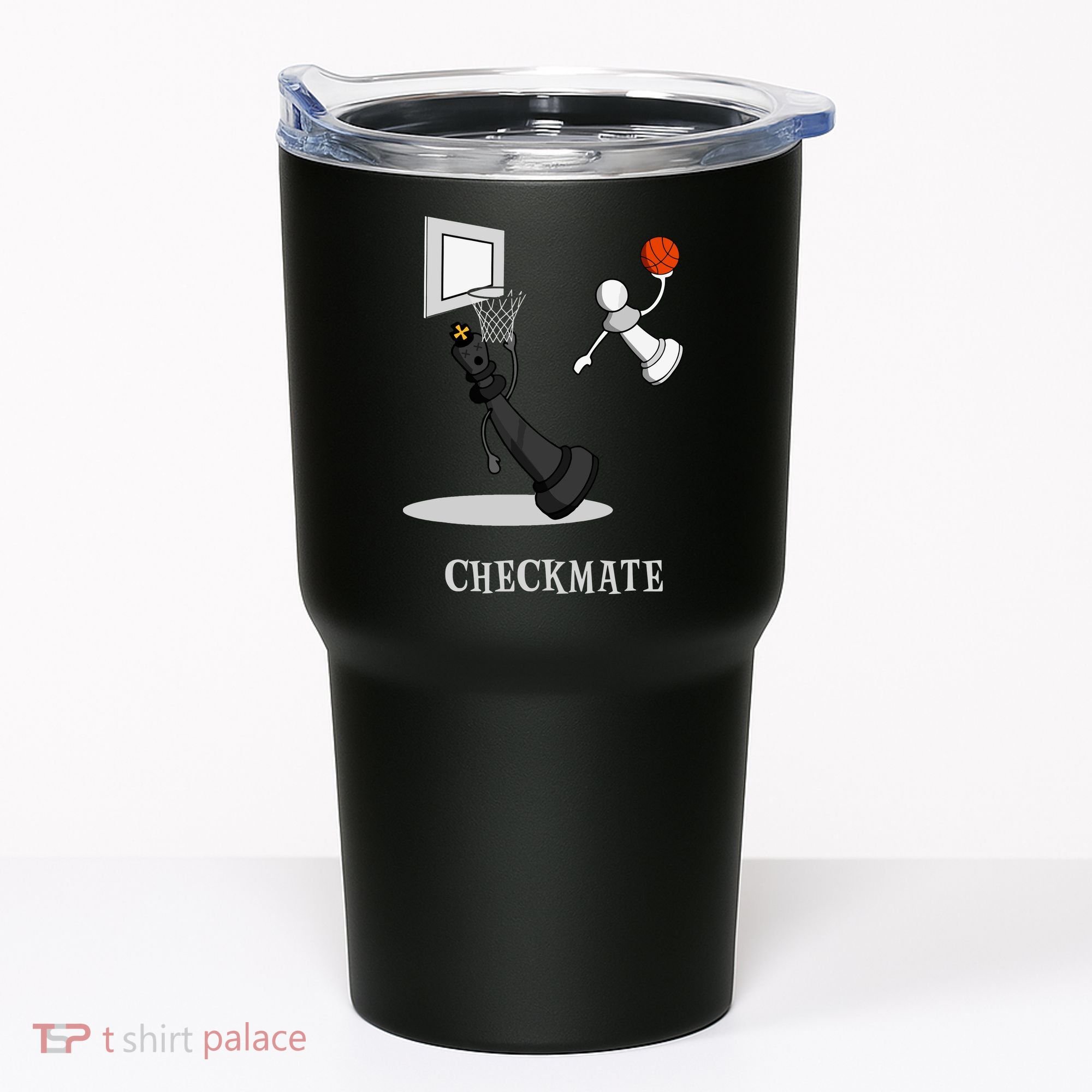 Funny Checkmate Chess Basketball Game Board King Pawn Piece Tumbler