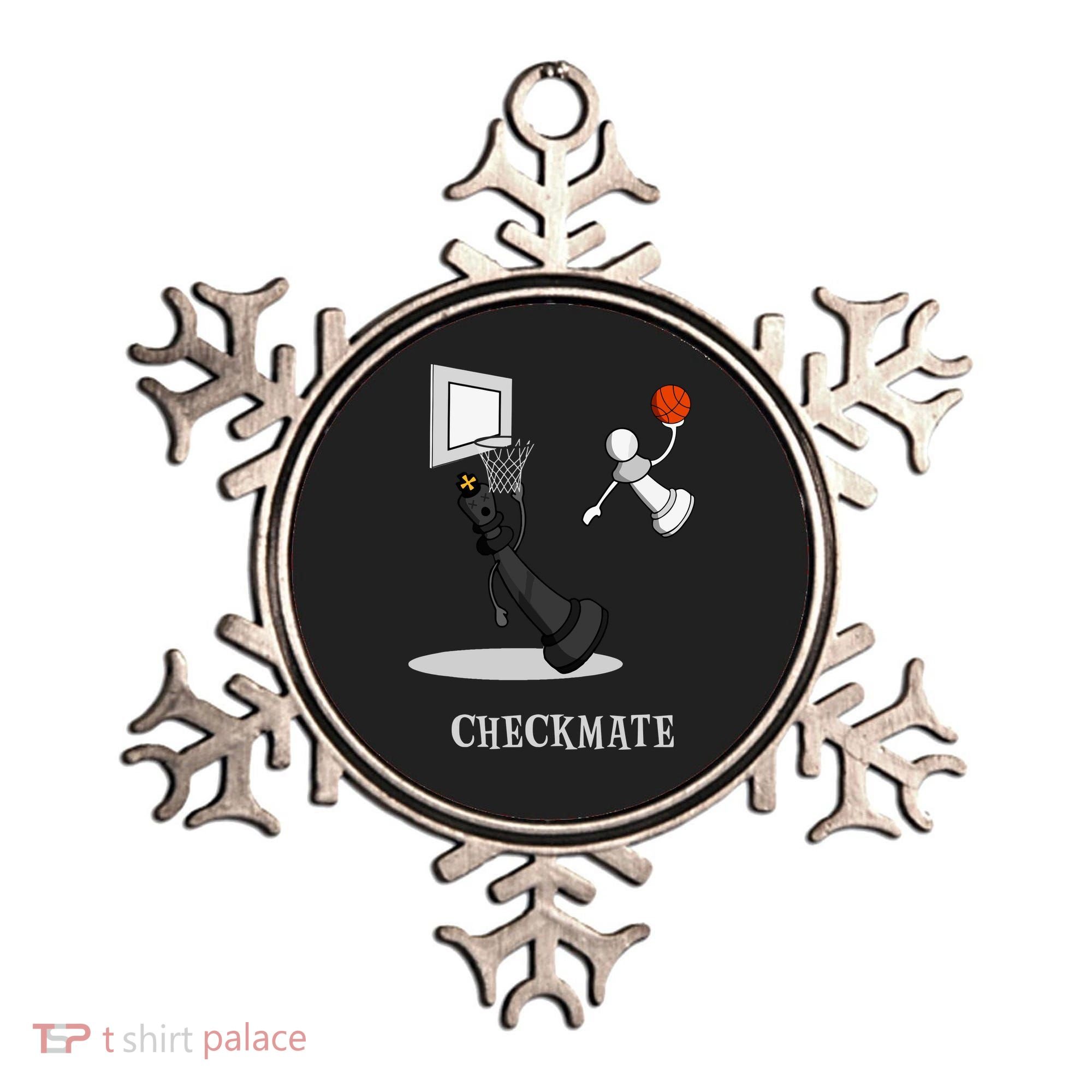 Funny Checkmate Chess Basketball Game Board King Pawn Piece Ornament