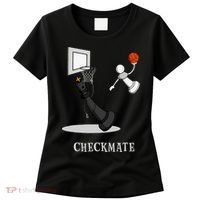 Funny Checkmate Chess Basketball Game Board King Pawn Piece Women's T-Shirt thumb 0