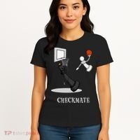 Funny Checkmate Chess Basketball Game Board King Pawn Piece Women's T-Shirt thumb 4