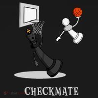 Funny Checkmate Chess Basketball Game Board King Pawn Piece Women's T-Shirt thumb 6