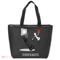Funny Checkmate Chess Basketball Game Board King Pawn Piece Tote Bag thumb 0