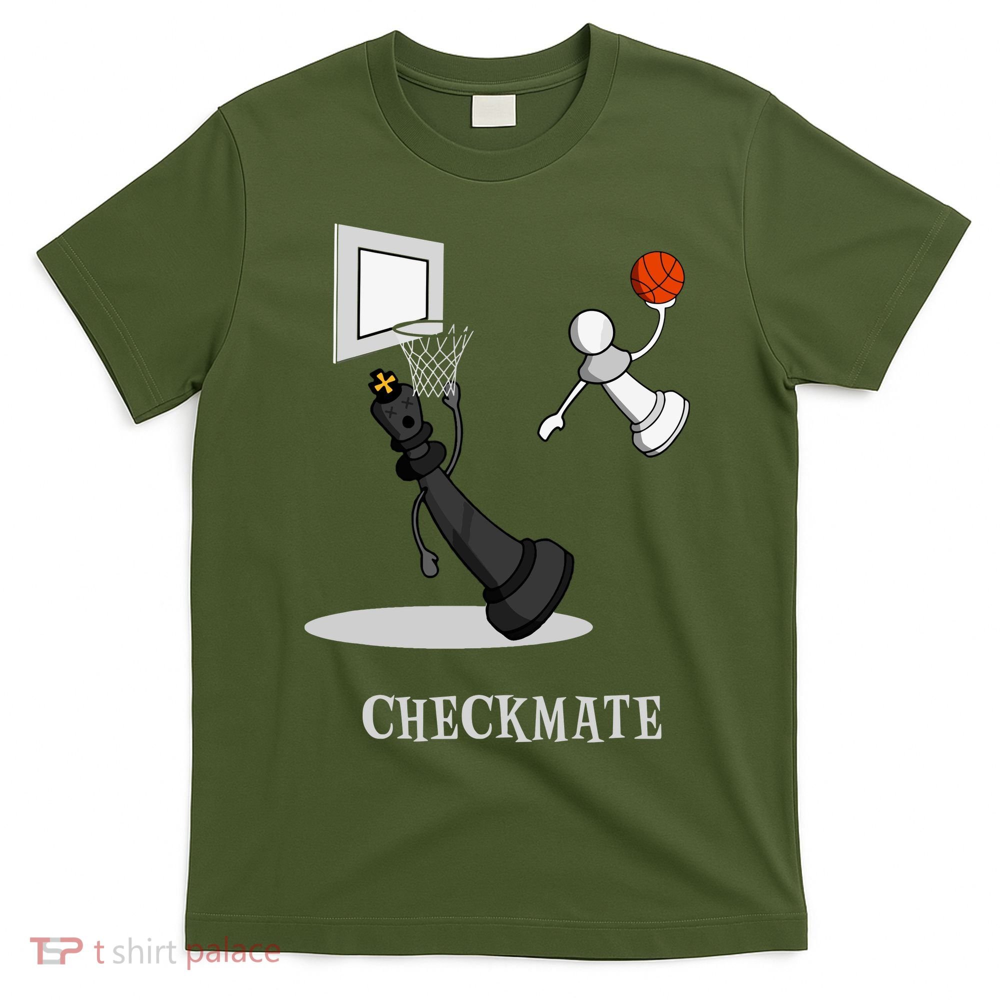 Funny Checkmate Chess Basketball Game Board King Pawn Piece T-Shirt