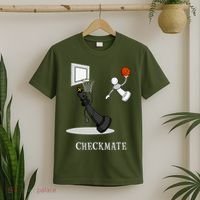 Funny Checkmate Chess Basketball Game Board King Pawn Piece T-Shirt thumb 2