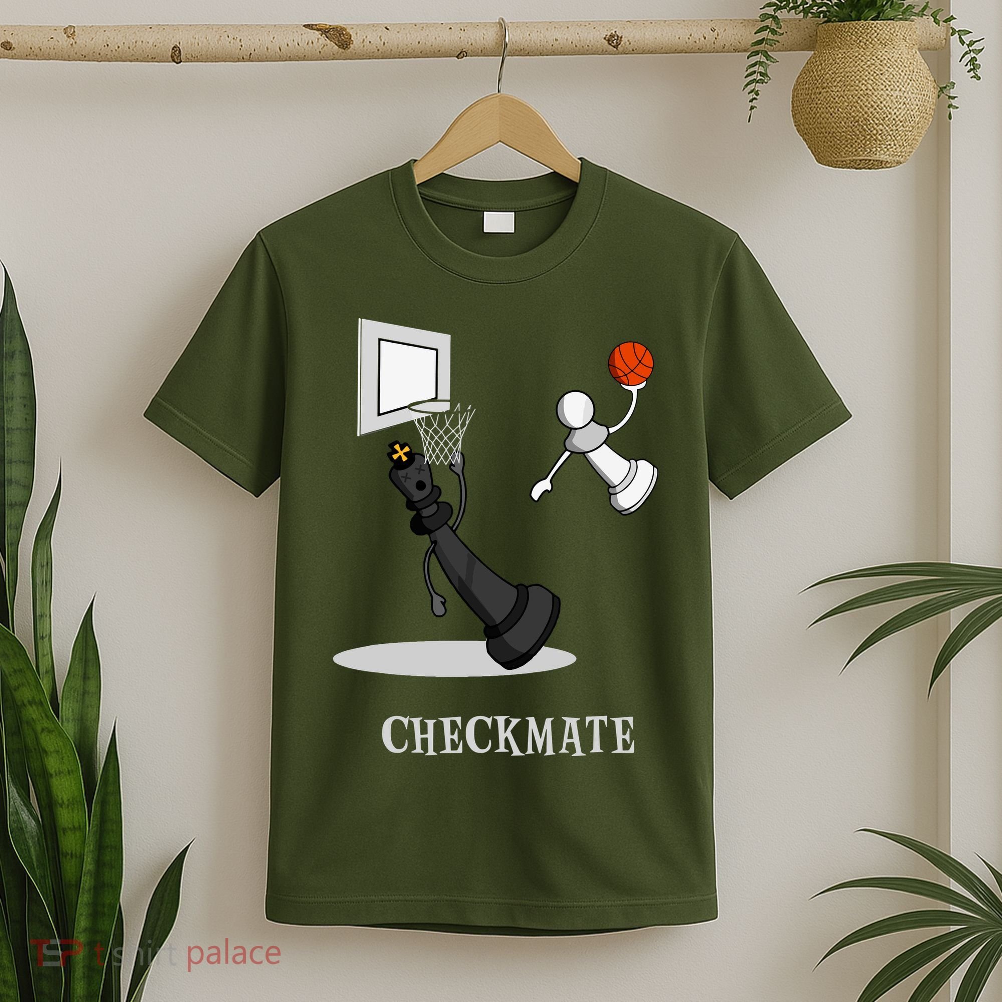 Funny Checkmate Chess Basketball Game Board King Pawn Piece T-Shirt