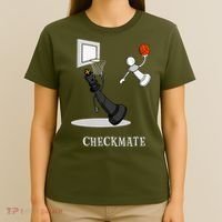 Funny Checkmate Chess Basketball Game Board King Pawn Piece T-Shirt thumb 4
