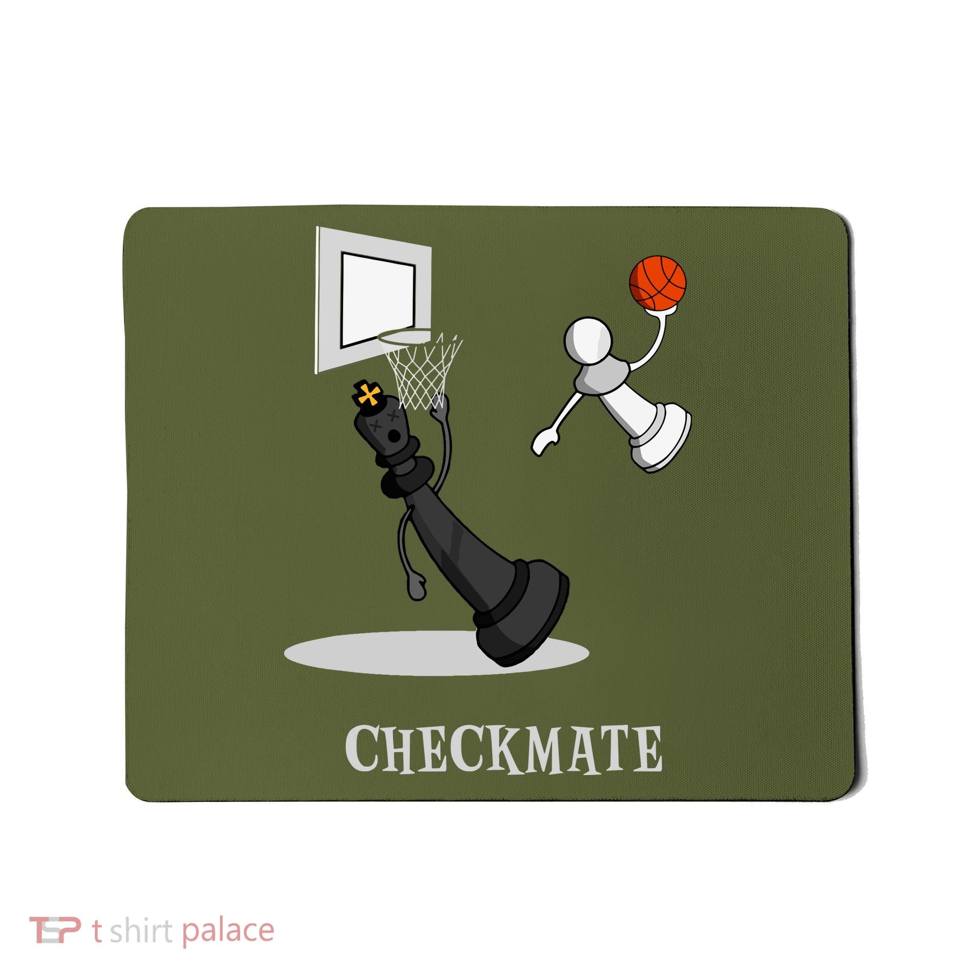 Funny Checkmate Chess Basketball Game Board King Pawn Piece Mousepad