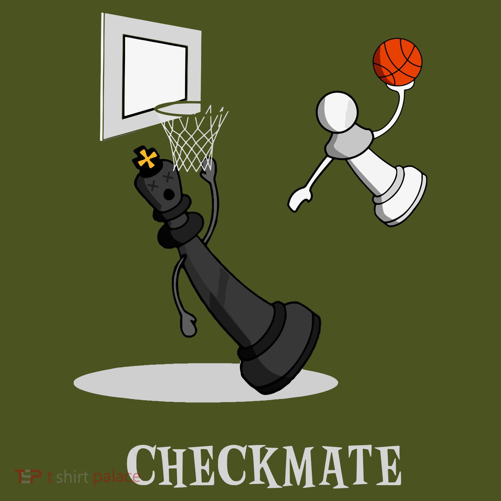 Funny Checkmate Chess Basketball Game Board King Pawn Piece Mousepad