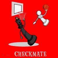 Funny Checkmate Chess Basketball Game Board King Pawn Piece Santa Hat thumb 1